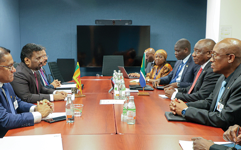 ஜனாதிபதி மற்றும் தென்னாப்பிரிக்க ஜனாதிபதிக்கு இடையிலான சந்திப்பு