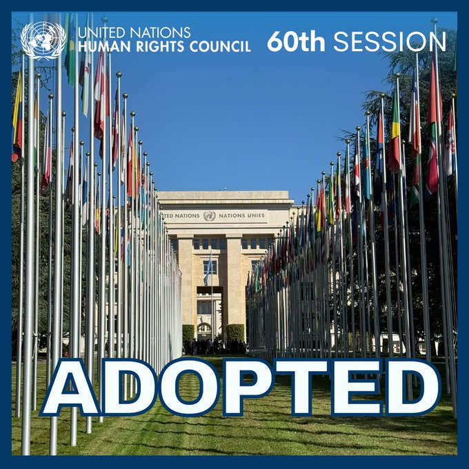 இலங்கை தொடர்பான புதிய தீர்மானம் பேரவையில் வாக்கெடுப்பின்றி நிறைவேற்றம்