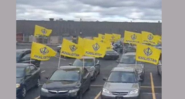 கனடாவில் 500 கார்கள் காலிஸ்தான் தீவிரவாதிகள் பேரணி