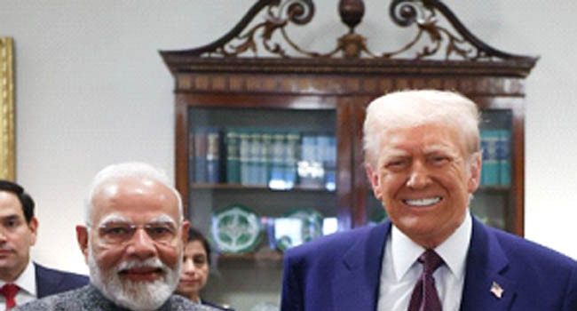 டிரம்பை  புகழ்ந்து பிரதமர் மோடி பாராட்டு தெரிவித்தார்